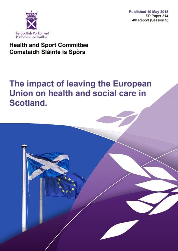 College welcomes Holyrood’s Brexit & Health report