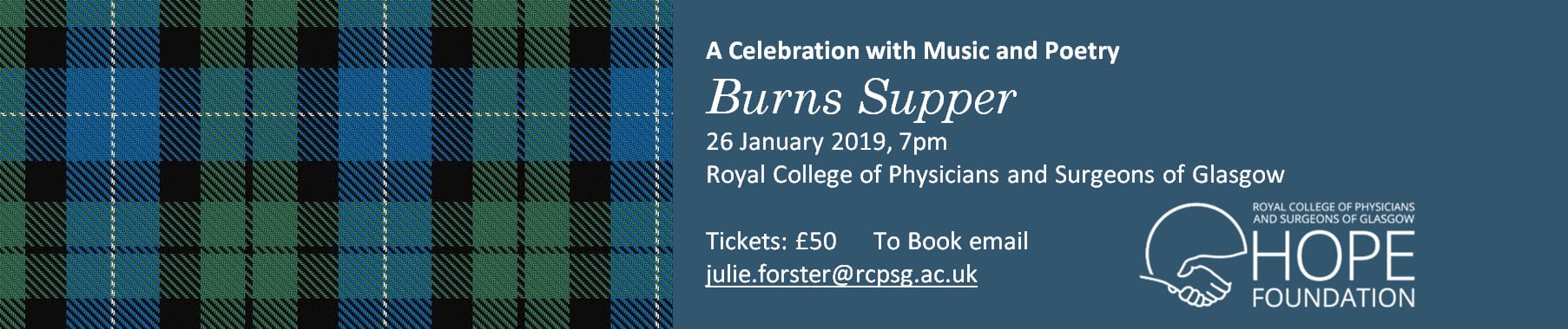 The HOPE Foundation Burns Supper – 26 January 2018